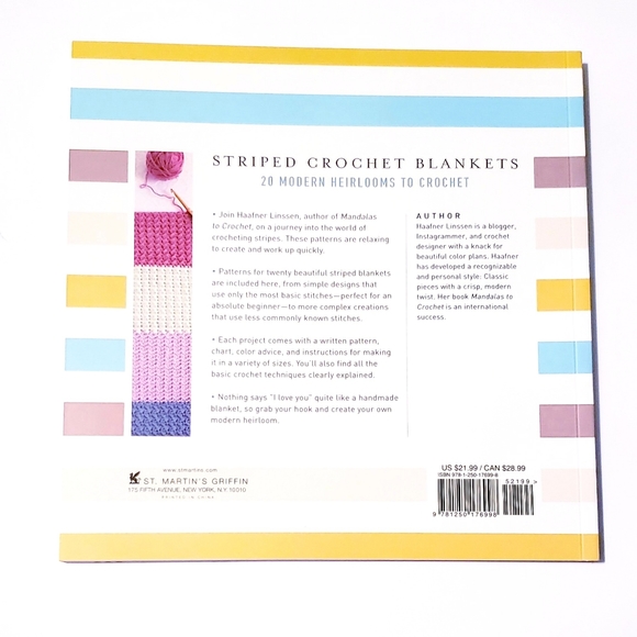 STRIPED CROCHET BLANKETS 📖  BOOK - Picture 2 of 4